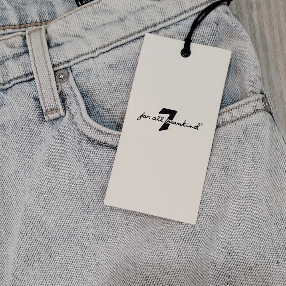 7 for all man kind Scalloped Frayed Hem Skirt size 29 Brand New With Tags